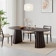preview thumbnail 12 of 22, 79" Oval Solid Wood Dining Table Duble Pedestal Seats 6