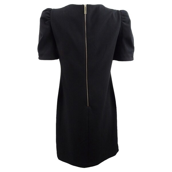 calvin klein embellished puff sleeve dress