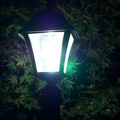 Baytown II Black Solar 3' Fitter Post Light with Pier or Wall Sconce