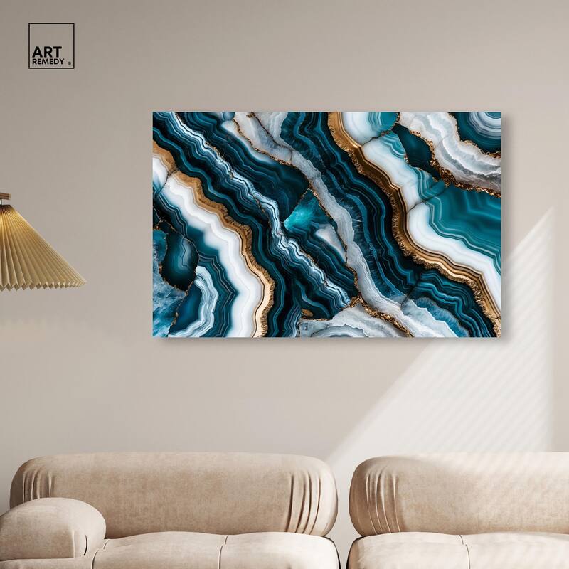 Teal Tides Treasure I Canvas by Art Remedy, Gallery Wrapped