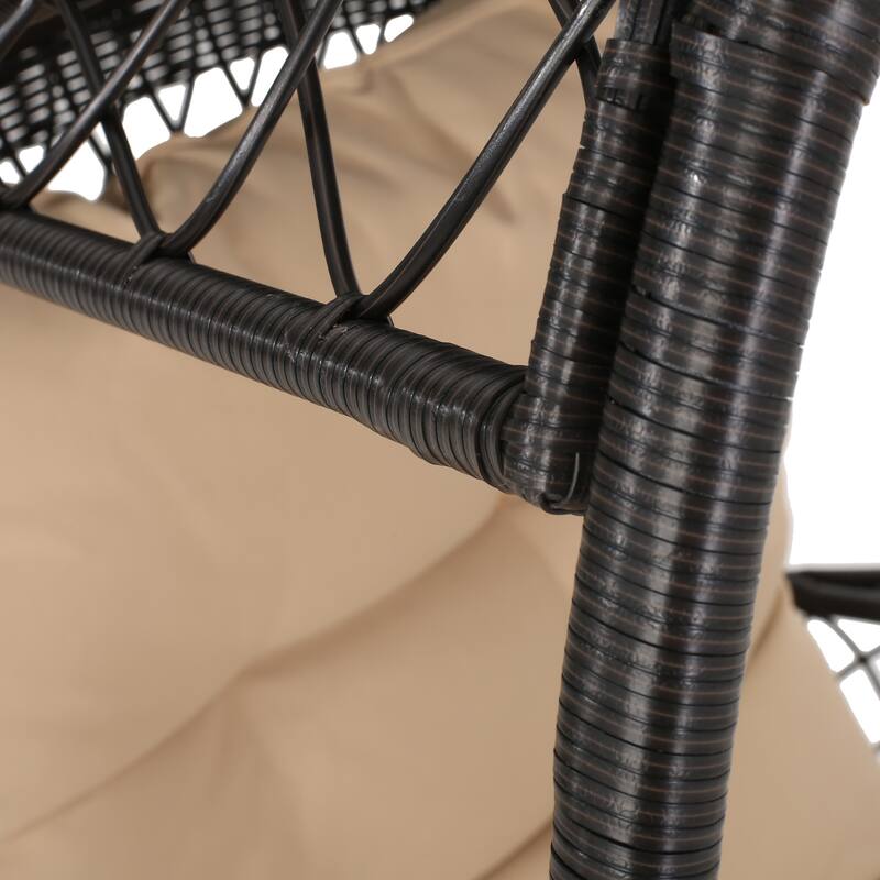 Malia Outdoor Cushioned Wicker Basket Chair by Christopher Knight Home