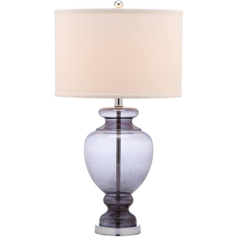 SAFAVIEH Lighting 28-inch Grey Glass Table Lamp (Set of 2) - 15"x15"x27"