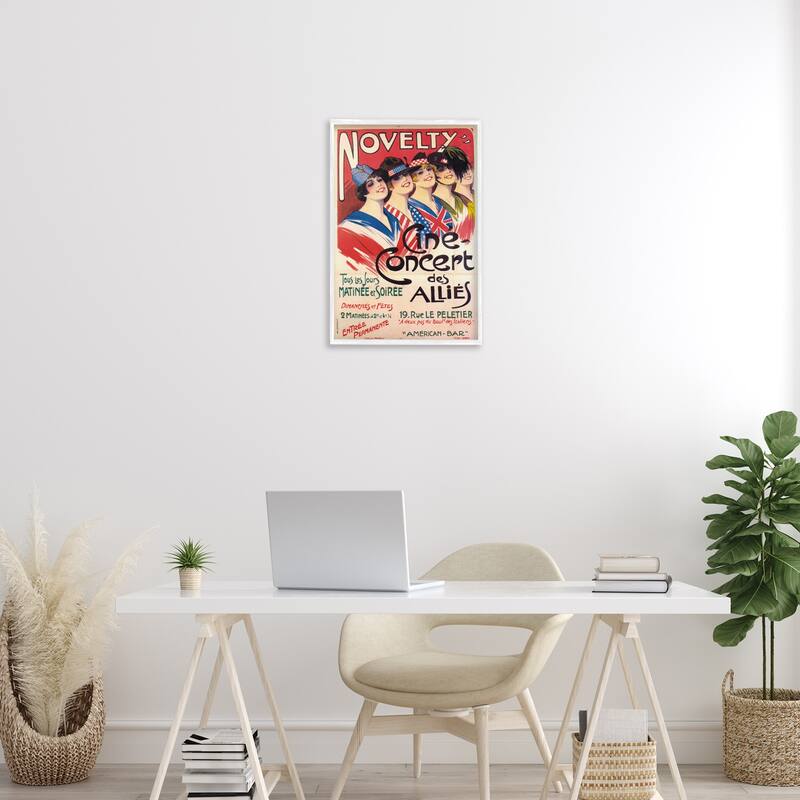 Stupell Vintage Novelty Concert Framed Giclee Art Design By Marcus Jules