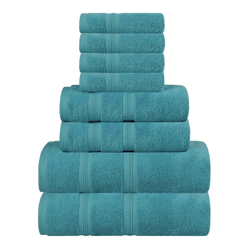 Superior Smart Dry Zero Twist Cotton 8-Piece Assorted Towel Set