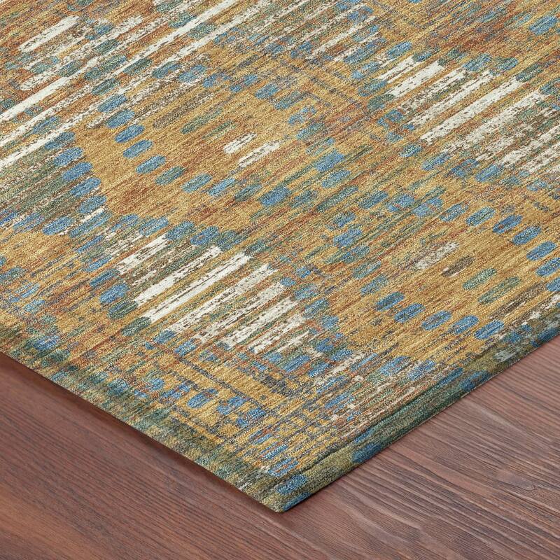 Machine Washable Indoor/ Outdoor Modern Ignacio Chantille Rug