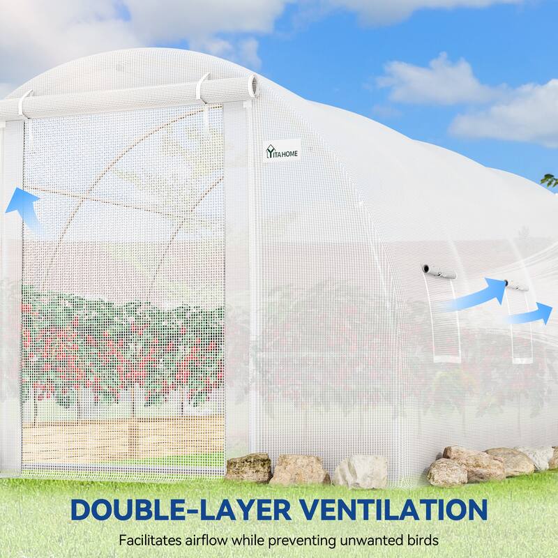 Moasis Greenhouse with Steel Frame, PE Cover