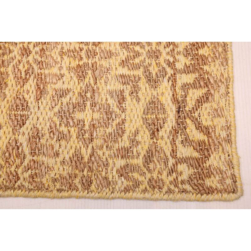 ECARPETGALLERY Flat-Weave Palas Denizli Light Gold Kilim - 5'3 x 7'6