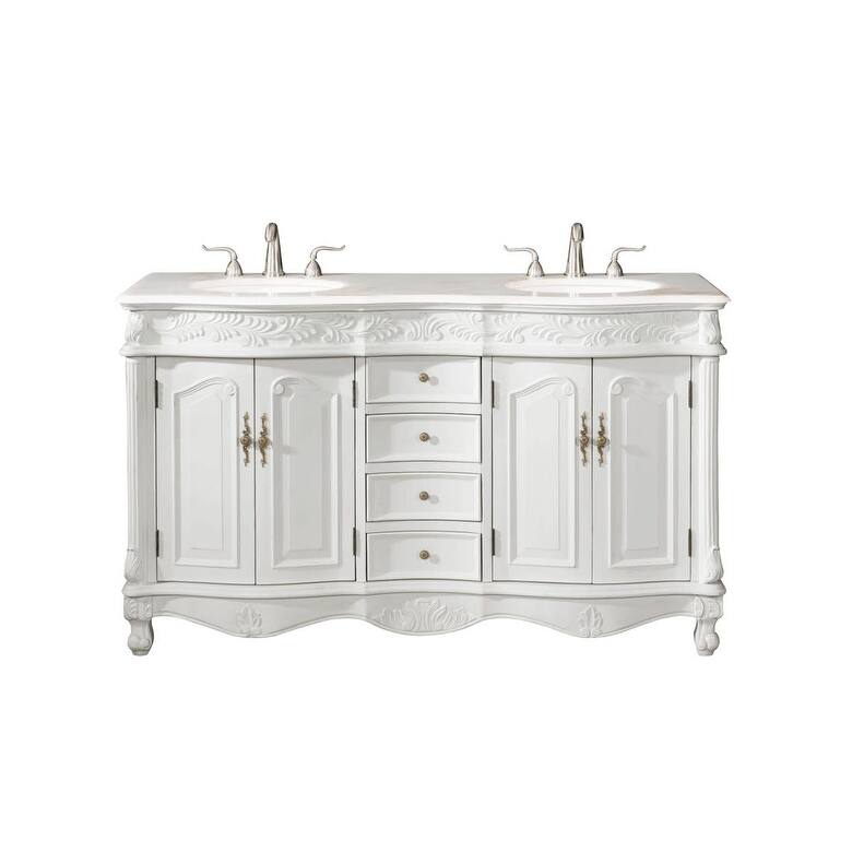 Elegant Lighting VF-1049 Windsor 60" Free Standing Double Basin Vanity