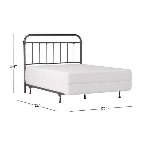 Hillsdale Furniture Kirkland Metal Headboard with Frame, Aged Pewter