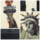 preview thumbnail 3 of 7, Empire Art "Lady Liberty" Alex Zeng's dimensional collage, under glass & a black shadow box frame
