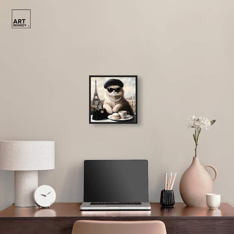 Cat in Paris Treats Canvas by Art Remedy