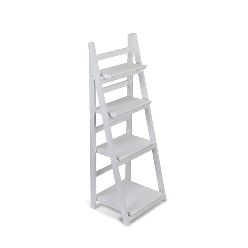 Brown Wood 4 Tier Shelf Stand