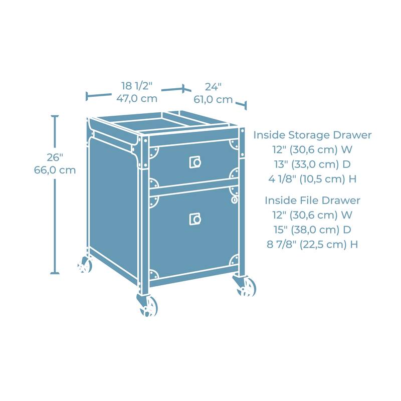 File Pedestal, Lateral File, File Cabinet , Office Storage Cabinet Brown finish