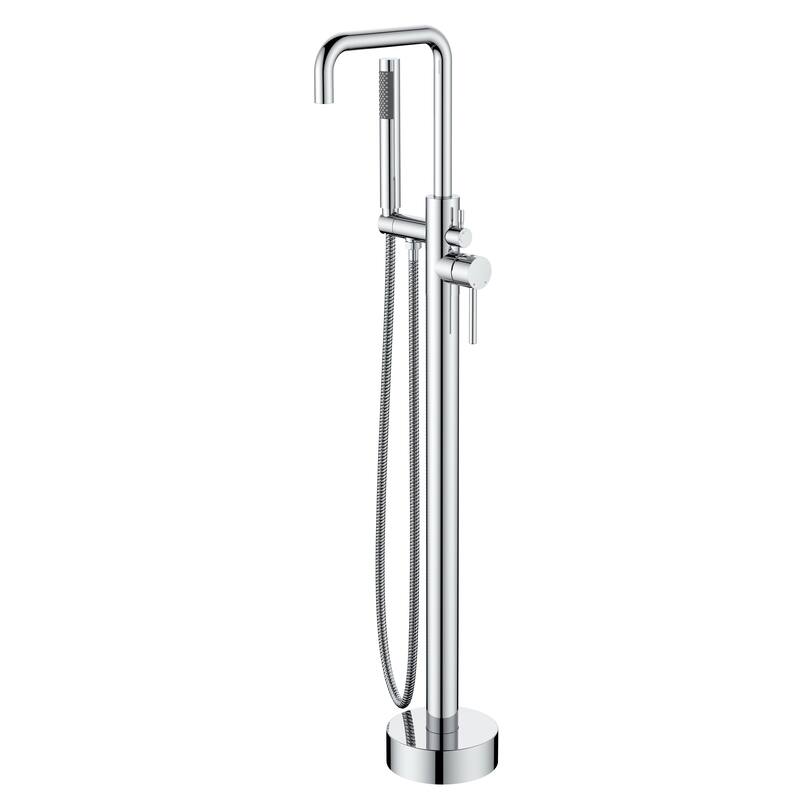 GIVINGTREE Single Handle Floor Mounted Tub Filler with Handshower
