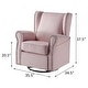 preview thumbnail 8 of 6, Rolled Arms Pink Swivel Chair - Luxurious Comfort with Nailhead Detailing