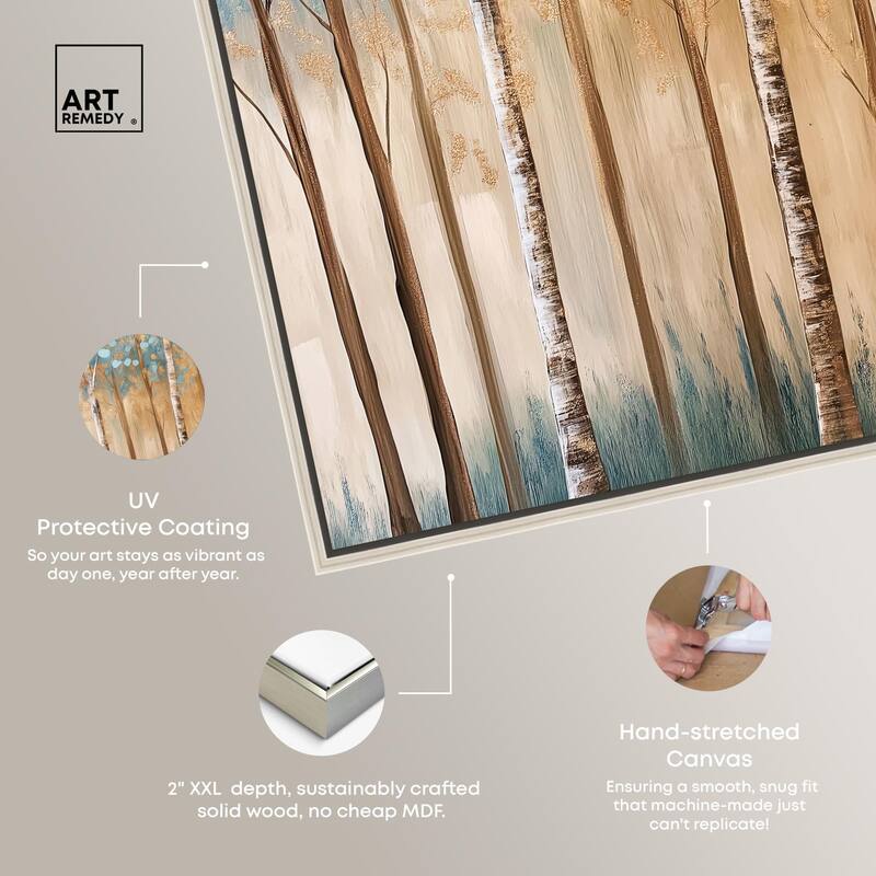 Birch Grove Radiance Canvas by Art Remedy
