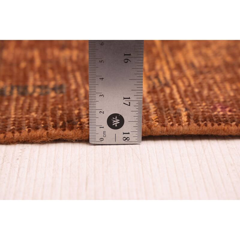 ECARPETGALLERY Hand-knotted Color Transition Burnt Orange Wool Rug - 4'9 x 8'6