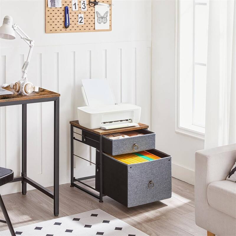File Cabinet 2-Drawer Filing Cabinet - 15.7"D x 15.7"W x 19.6"H