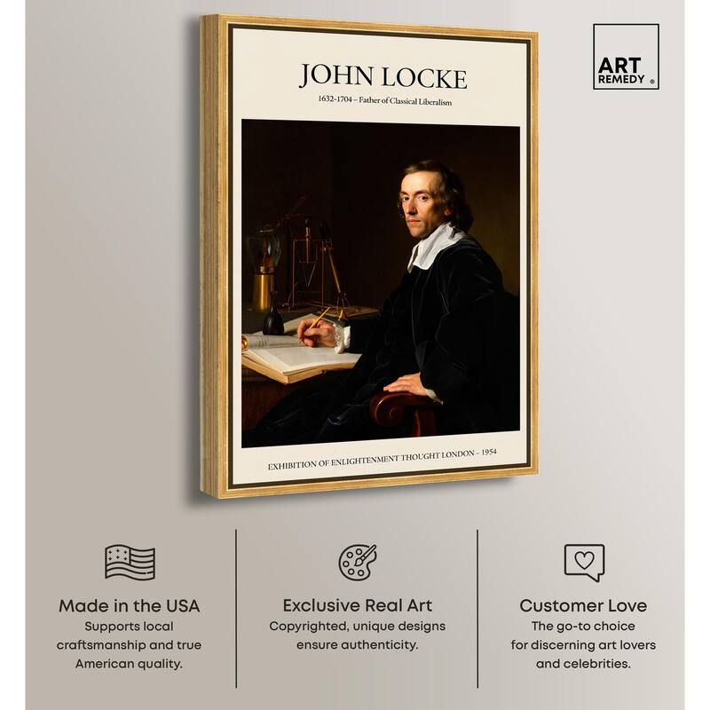 Father of Liberalism Depicted Canvas by Art Remedy