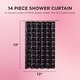 preview thumbnail 26 of 32, Juicy Couture 14-Piece Shower Curtain Set (Shower Curtain, PEVA Liner, and 12 Metal Hooks)