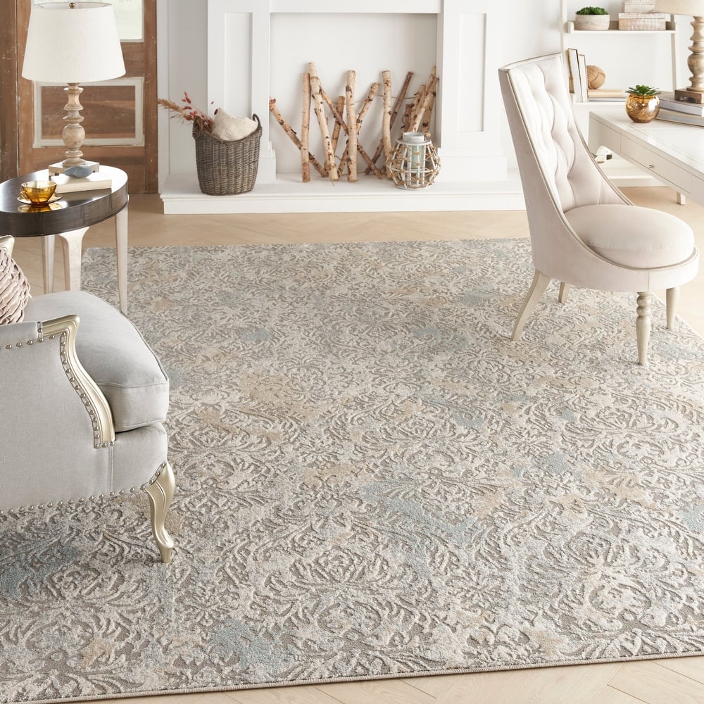 Nourison Soma Contemporary Damask French Country Area Rug