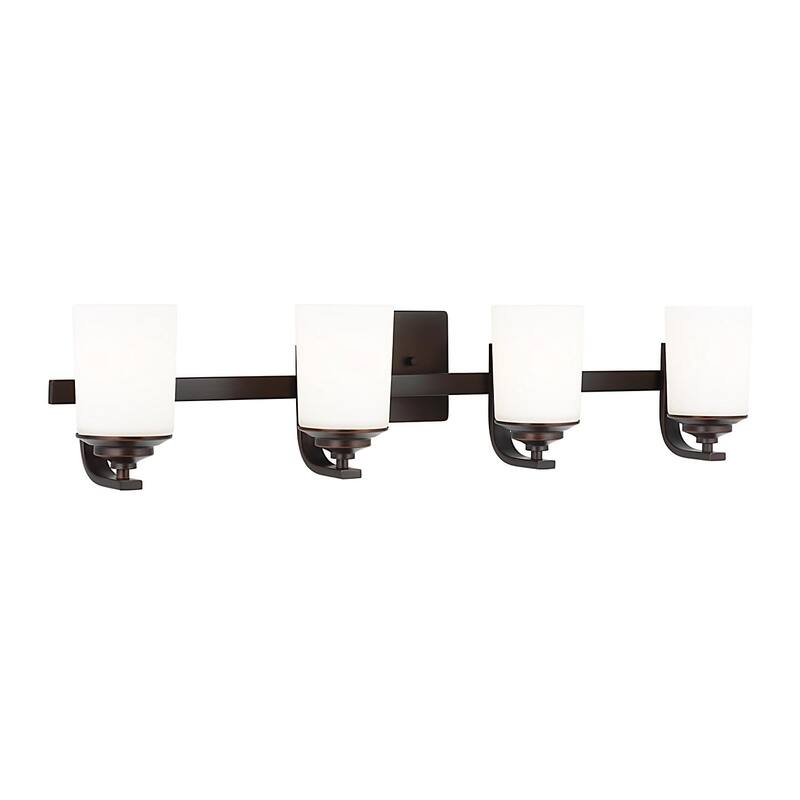 Kemal Four Light Wall / Bath Transitional Wall Bath Fixture in Bronze - Bronze