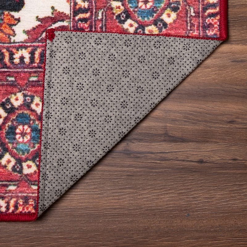My Magic Carpet Machine Washable Rug Ramage Maroon