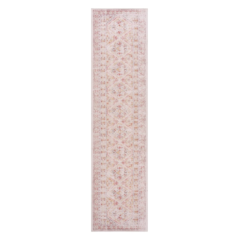 MAVAL Beige Washable Rug 2'6'' x 10' Non-Shedding Runner Rug - 120" D x 30" W x 0.14" H