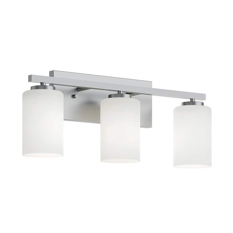 AFX LEOV2209MB Leo 3 Light 22" Wide Vanity Light with Frosted Glass - Satin Nickel