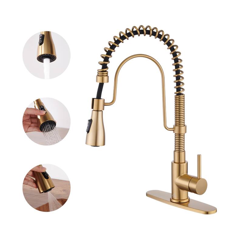 Single Handle Pull Down Sprayer Kitchen Faucet