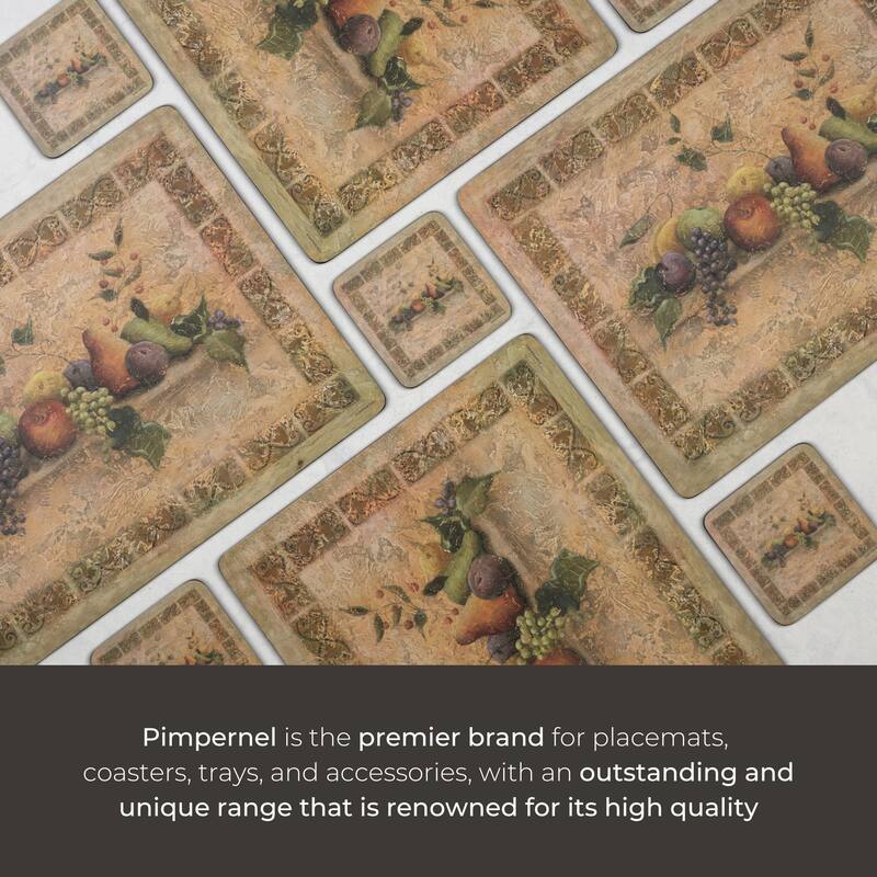 Pimpernel Set of 6 Tuscan Palette Coasters - 4 Inches Sq.