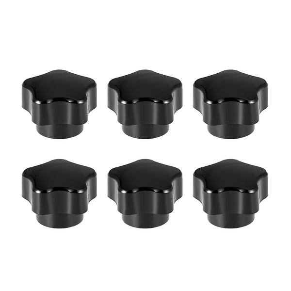 Star Knob Grip Handle M6 Diameter Insert Female Thread Set of 6 Black Bed Bath & Beyond