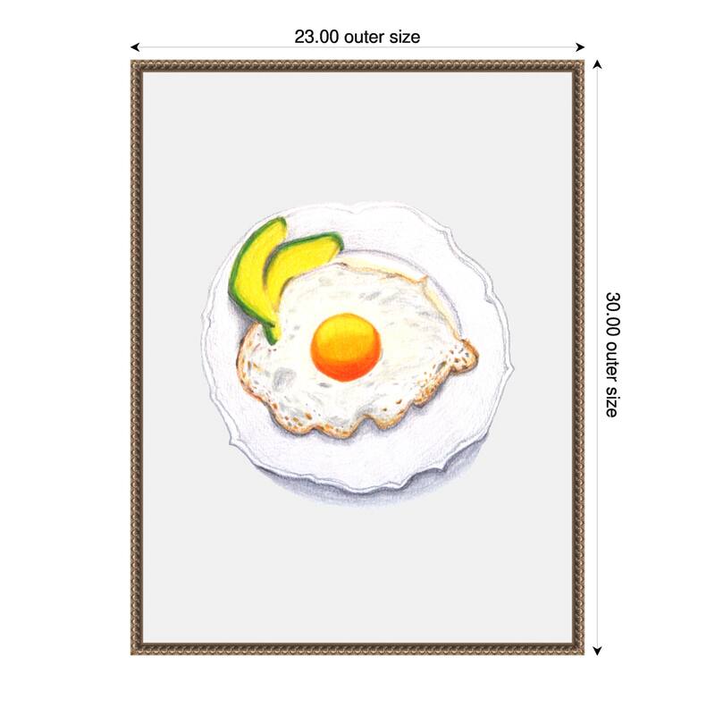 Huevo Frito Con Aguacate by Elizabeth C (23 x 30 in.), Framed Canvas Wall Art Print