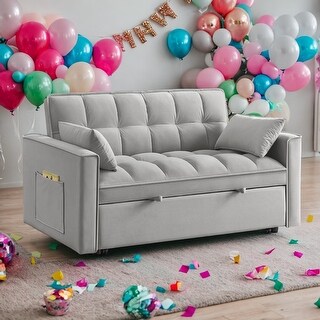 4 in1 Loveseat Sofa Bed with Armrests & Storage Pockets - Bed Bath ...