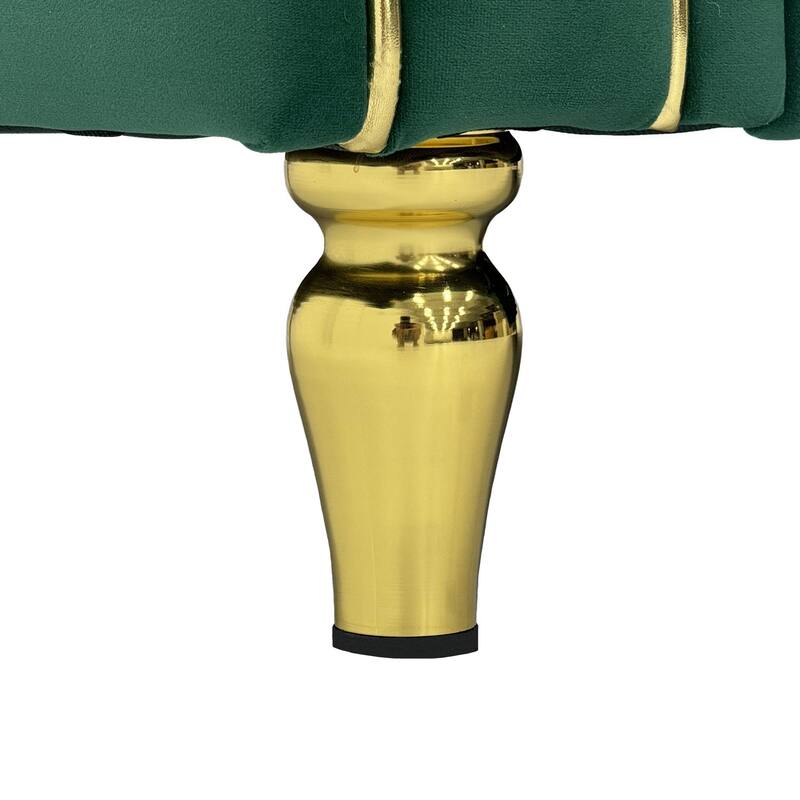 87.4" Luxury Loveseat Sofa with Metal Legs, Round Arms