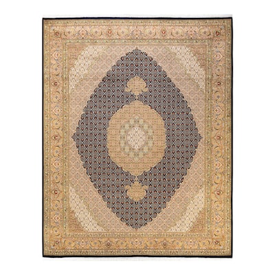 Overton Hand Knotted Wool Vintage Inspired Traditional Mogul Blue Area Rug - 8 x 10