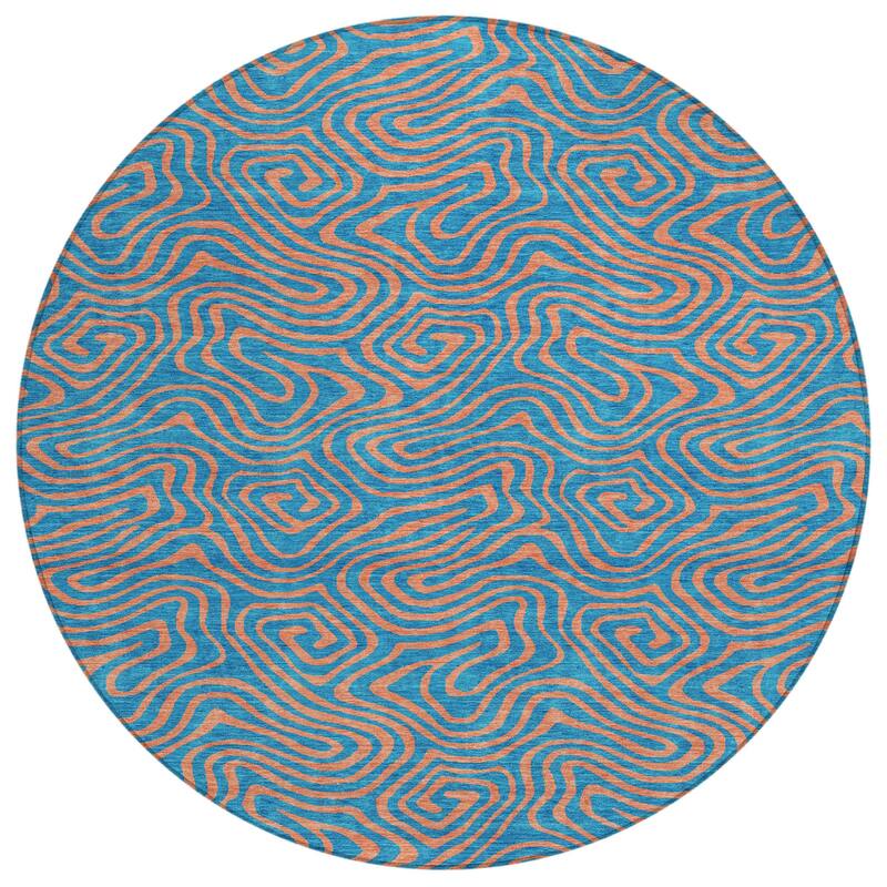HomeRoots Abstract Transitional Rectangle Outdoor Rug