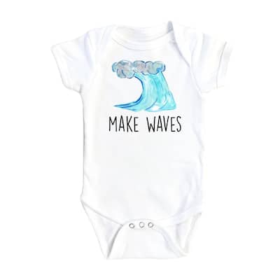 Surfer Waves - Baby Boy Girl Clothes Infant Bodysuit Funny Cute Newborn