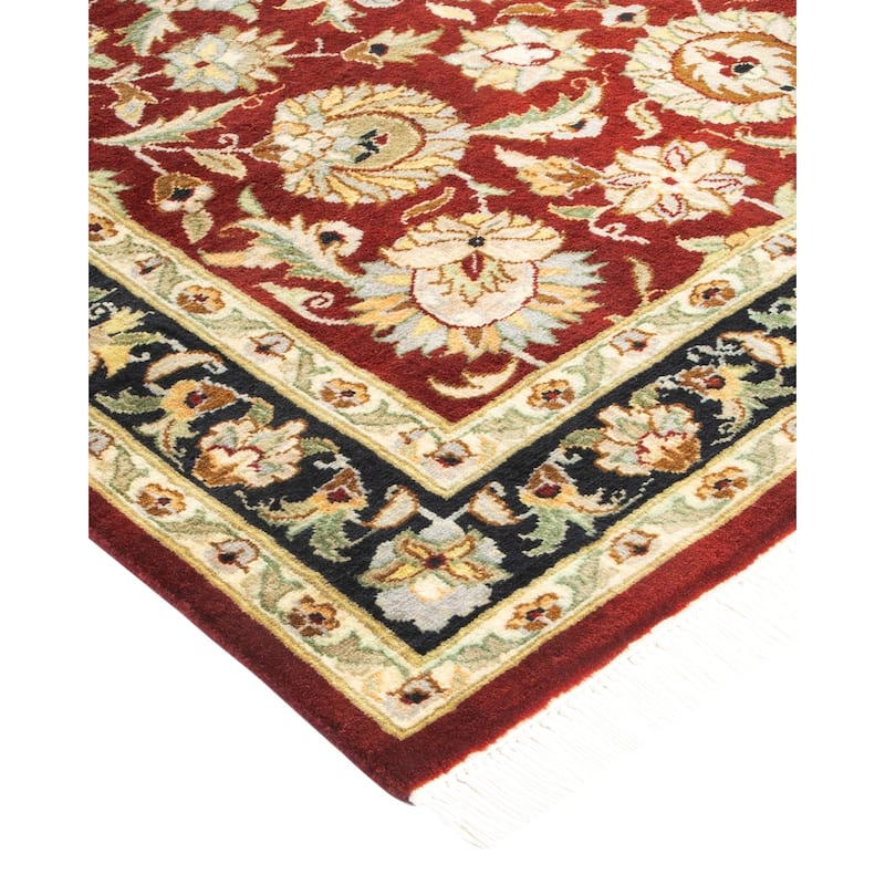 Overton Handknotted Wool Traditional Oriental Red Area Rug - 3' x 5'