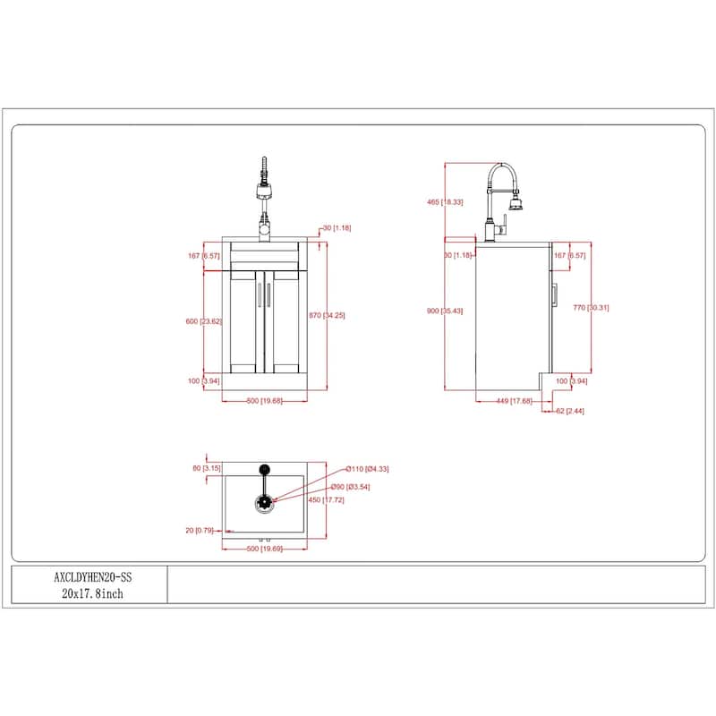 WYNDENHALL Hartland Utility Sink & Cabinet