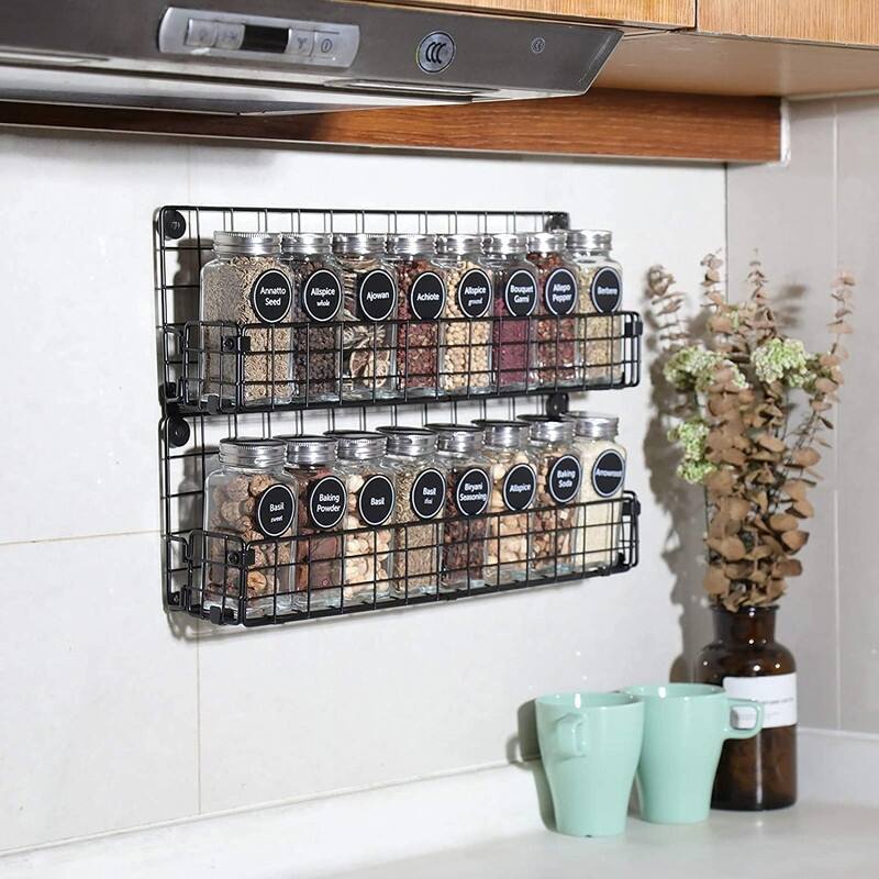 Spice Rack Organizer, 5-Tier Wall Spice Rack - 2.55"D x 17"W x 29"H