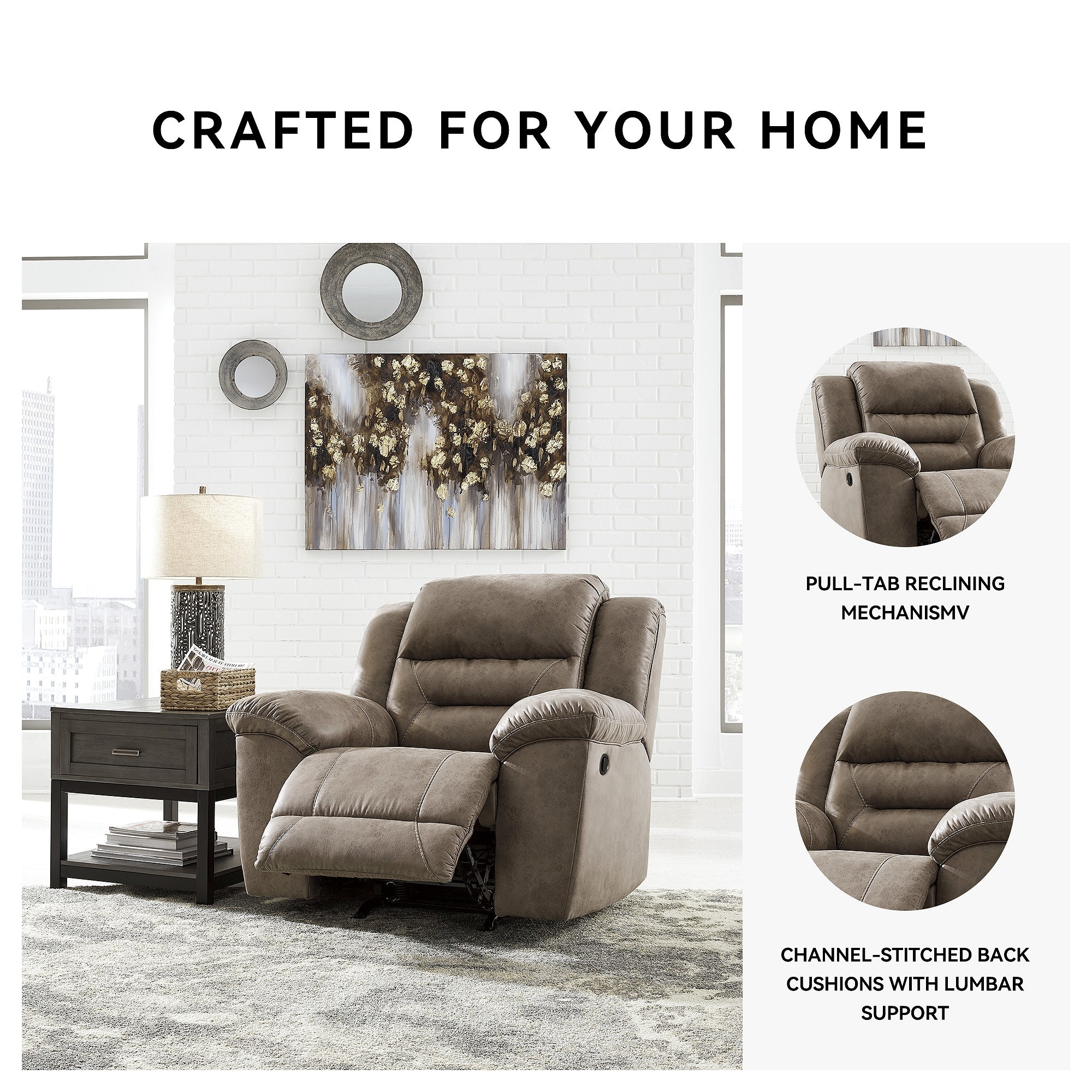 Stoneland Contemporary Rocker Recliner Fossil On Sale Bed Bath