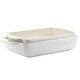preview thumbnail 1 of 4, 2.5 Quart and 3.5 Quart Rectangular Stoneware Bake Pan Set in Cream White