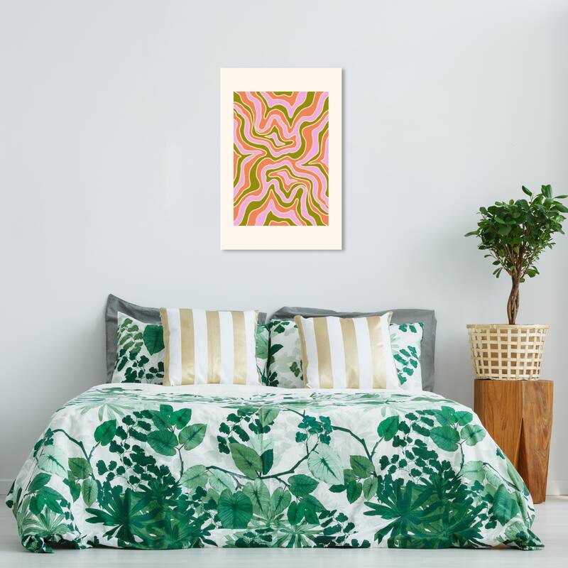 Wynwood Studio Canvas Abstract Bright Retro Pop Poster II Purple and Violet Modern & Contemporary Wall Art Canvas Print