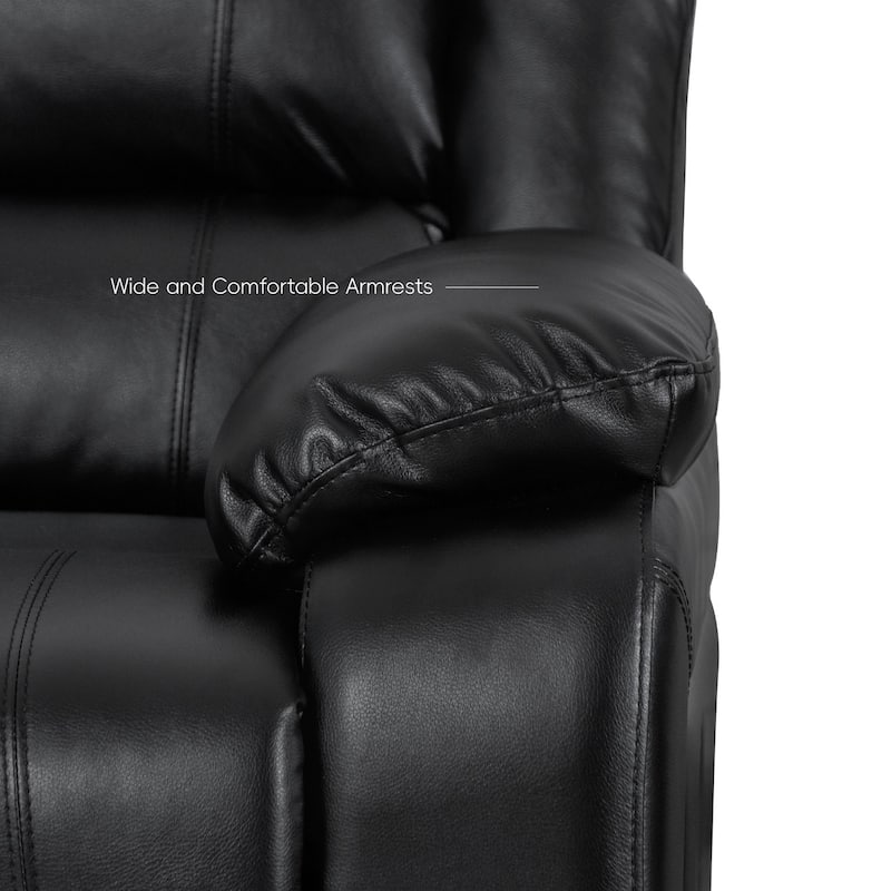 109" W Modern Contemporary Faux Leather 7 Piece Sectional Recliners