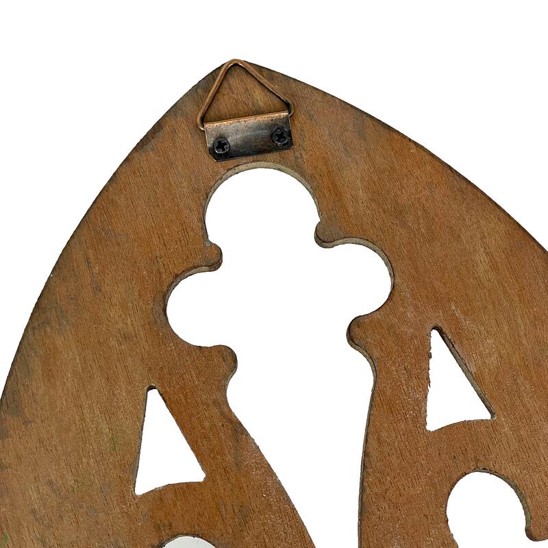 Washed Wood Gothic Arch Window Frame Wall Decor 2 Piece Set