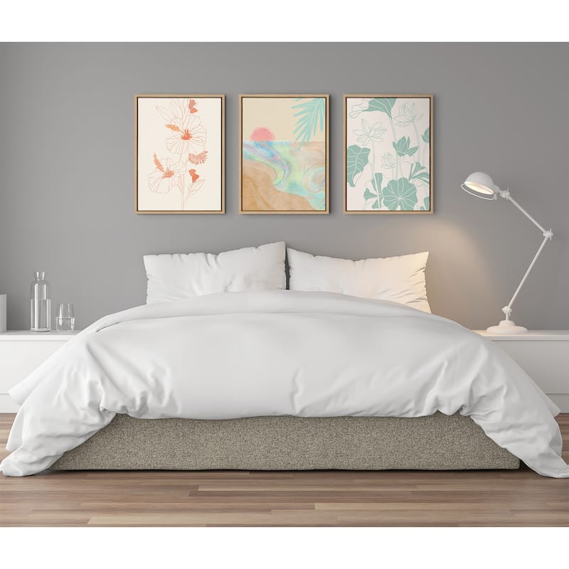 Kate and Laurel Sylvie Hilo Framed Canvas by Kasey Free