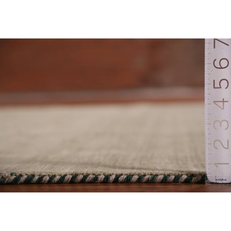 Hand Knotted Oriental 100% Wool Carpet Tribal Tribal Beige & Ivories Gabbeh Area Rug - 9' 8'' X 8' 1''