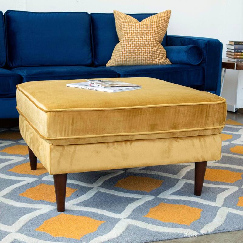 Addison Square Upholstered Ottoman Comfortable choice, multiple functions, classic design, and cozy corners