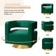 preview thumbnail 38 of 114, HULALA HOME Carisa Modern Upholstered Swivel Open-Back Barrel Chair with Golden Base
